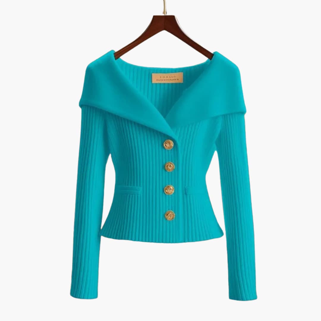 KIM™ - Gerippter Cardigan mit Knopfleiste