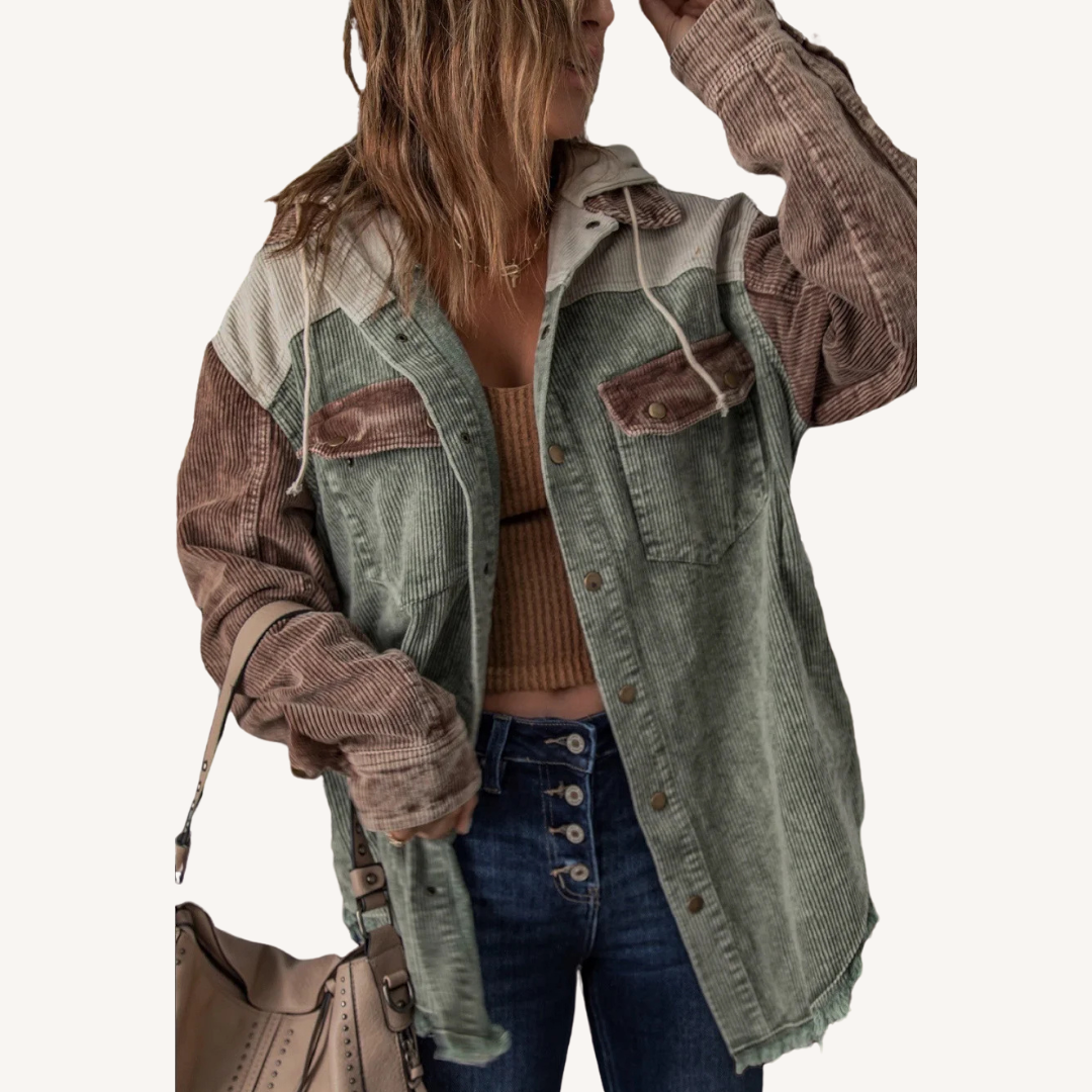 Nelli | Retro Kapuzenstrickjacke