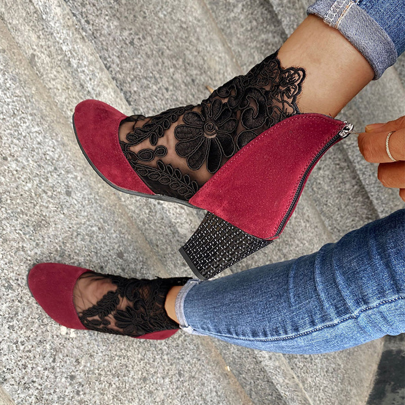 JOLIE™ - Schicke Spitzen-Stiefeletten mit Absatz