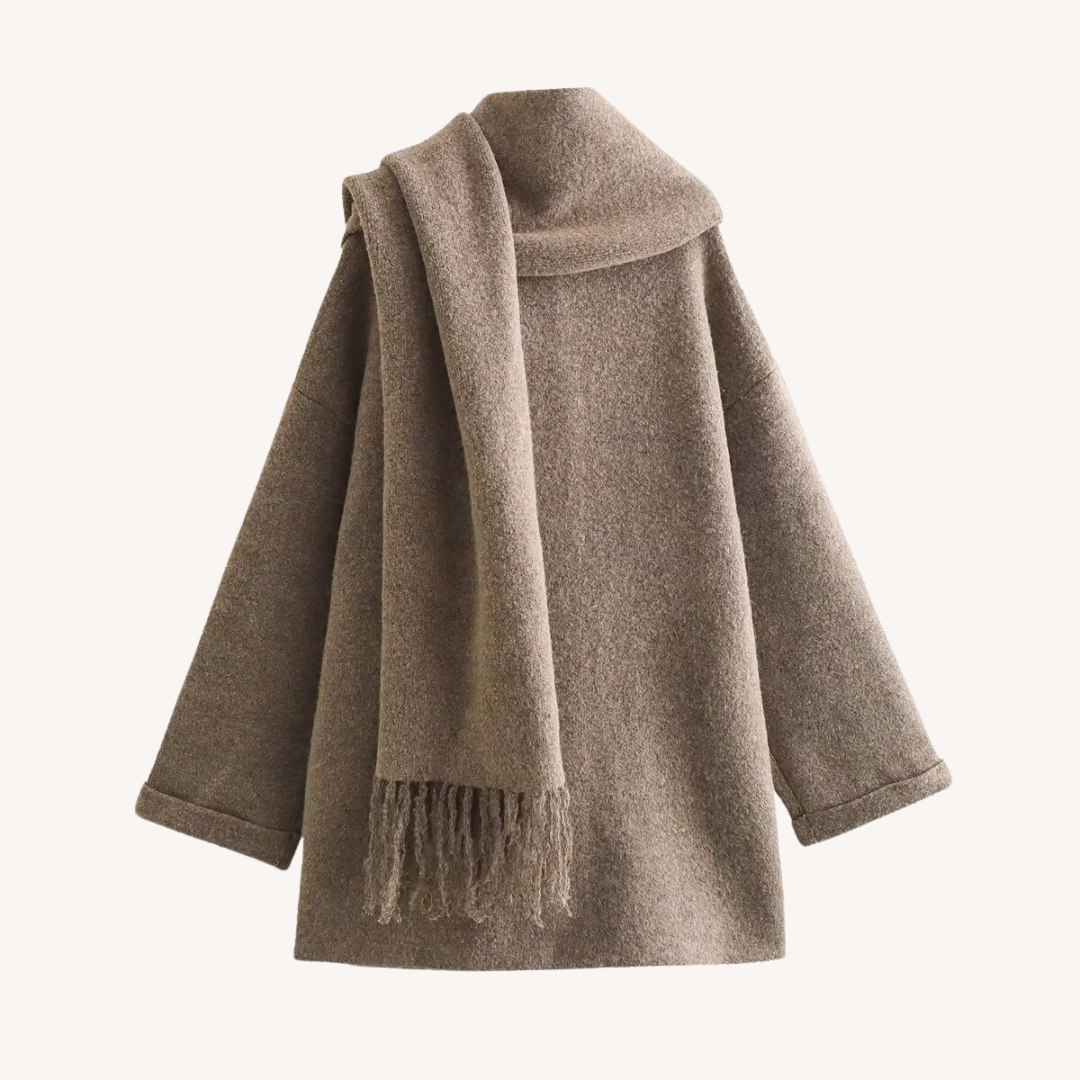 Jodie | Strickjacke mit Schal