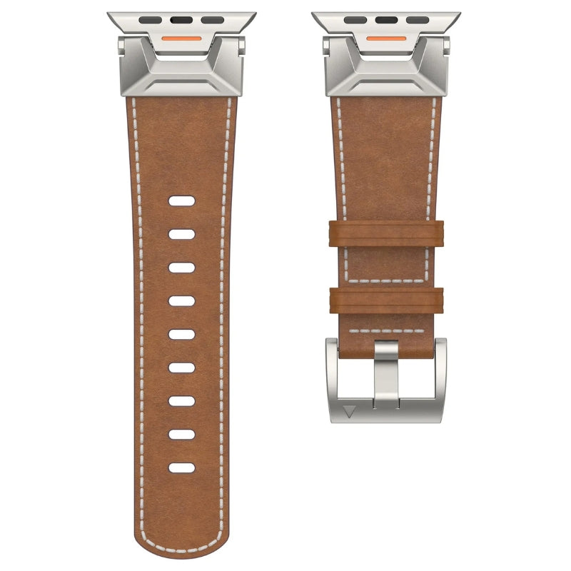 Titanium Echtleder Apple Watch Armband
