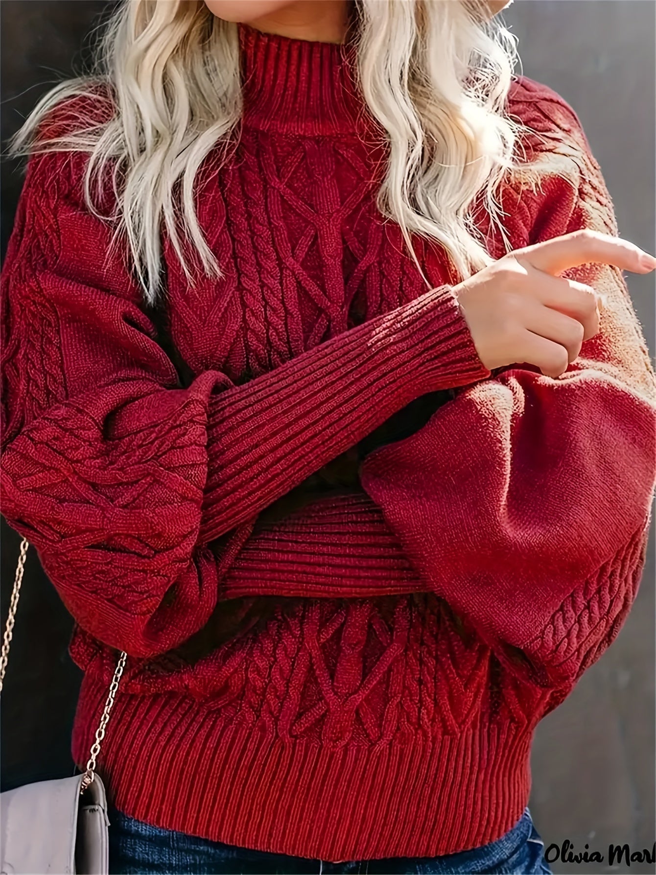 Tinsley – Langer, Lässiger Strickpullover Mit Langarm