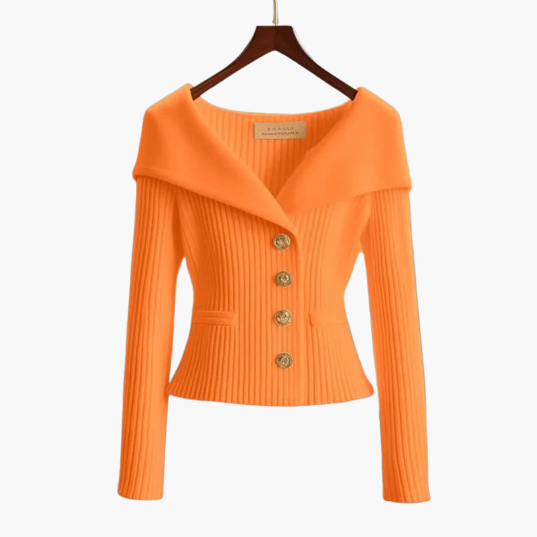KIM™ - Gerippter Cardigan mit Knopfleiste