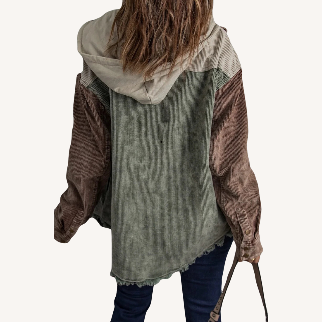 Nelli | Retro Kapuzenstrickjacke