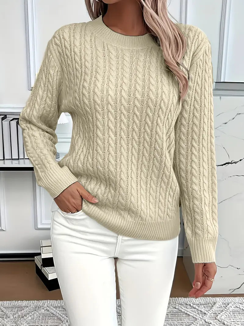 Bernila | Damen Kabelstrickpullover