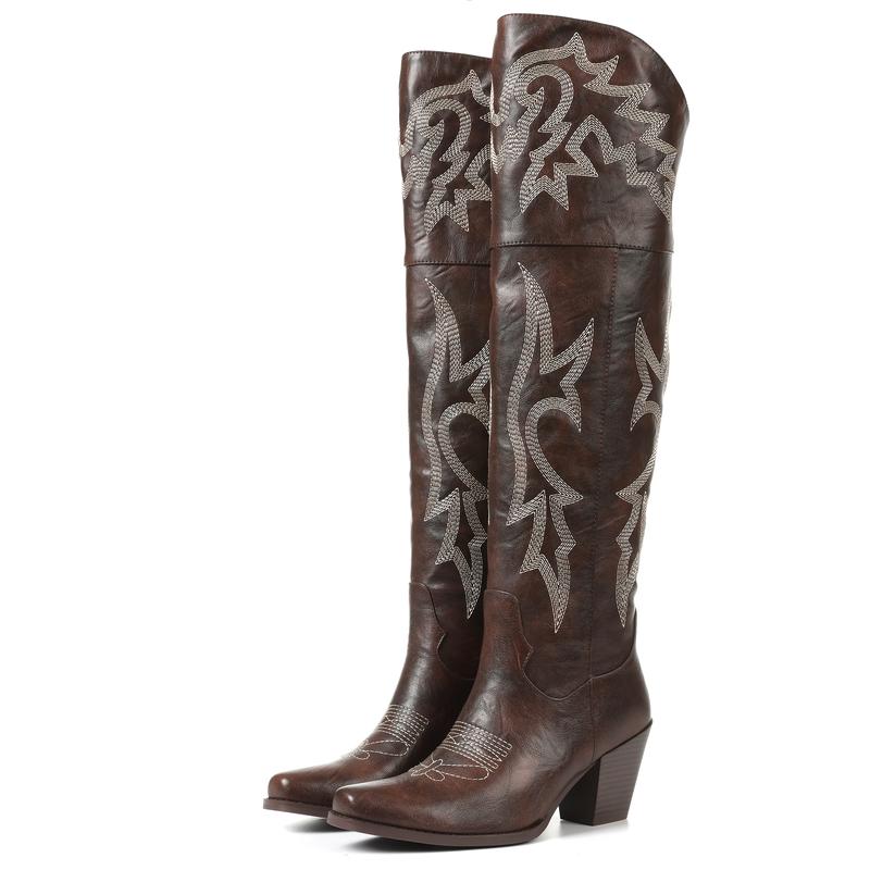 CHEYENNE™ – Klassische Overknee-Cowboystiefel
