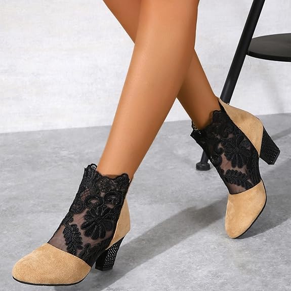 JOLIE™ - Schicke Spitzen-Stiefeletten mit Absatz