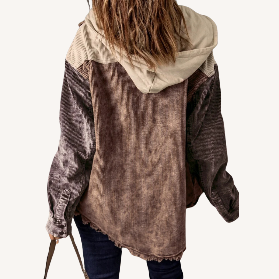 Nelli | Retro Kapuzenstrickjacke