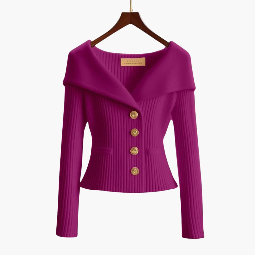 KIM™ - Gerippter Cardigan mit Knopfleiste