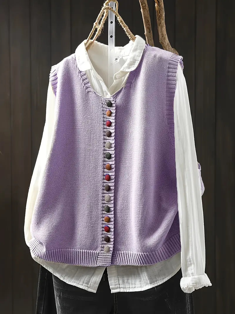 Ditte | Stilvolle Lässige Strickweste
