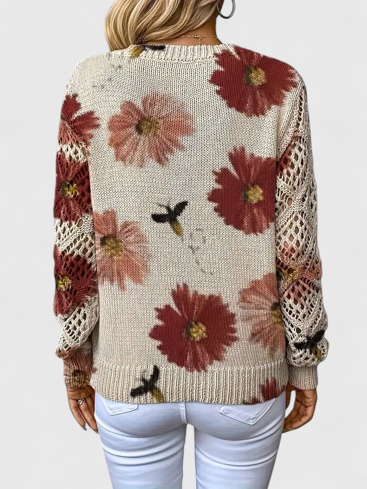 Aurelia – Eleganter Floral-Pullover