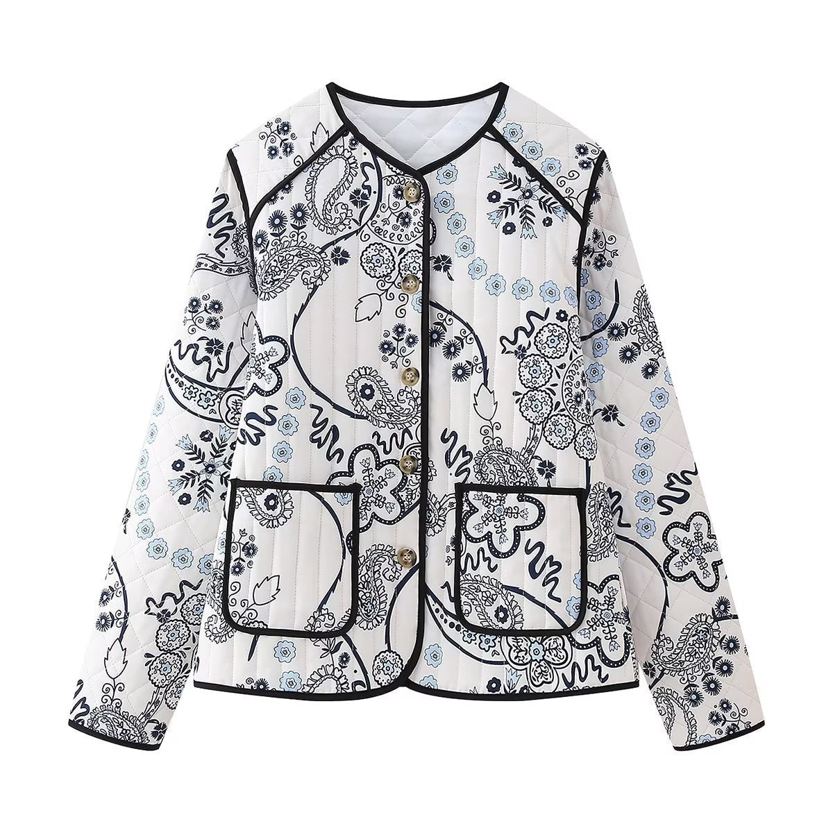 Luna™ - Vintage Floral Gequilteter Baumwollmantel