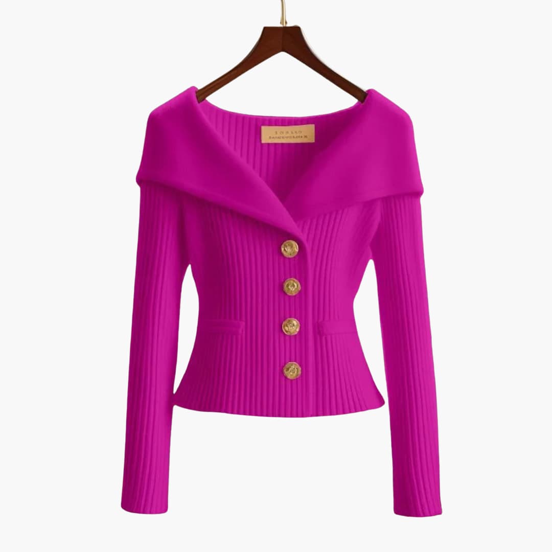 KIM™ - Gerippter Cardigan mit Knopfleiste