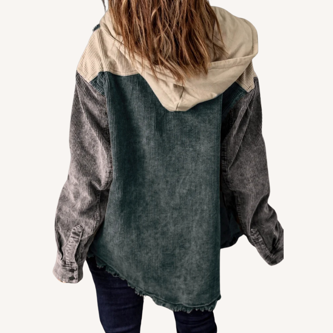 Nelli | Retro Kapuzenstrickjacke