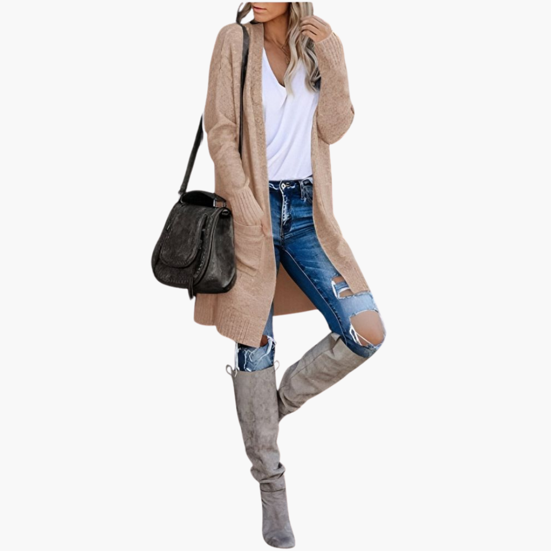 Holly | Lässiger Strick-Cardigan mit Taschen