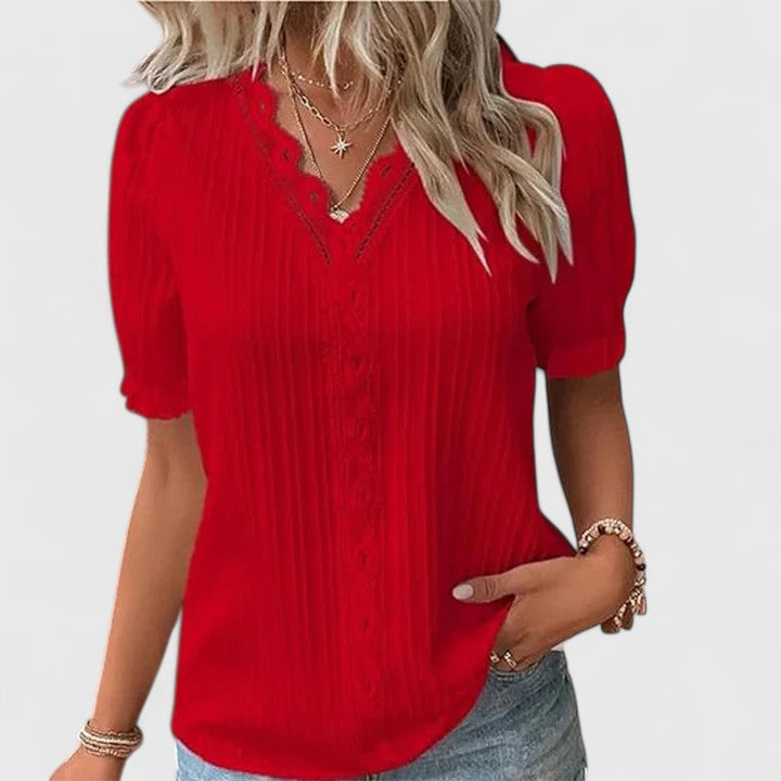 Avienne | Elegante V-Ausschnitt-Bluse