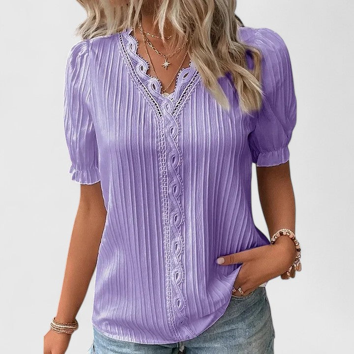 Avienne | Elegante V-Ausschnitt-Bluse