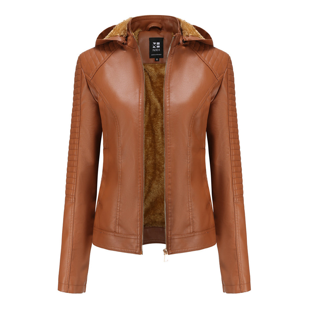 MIRJETE - Stilvolle Leder Sommerjacke