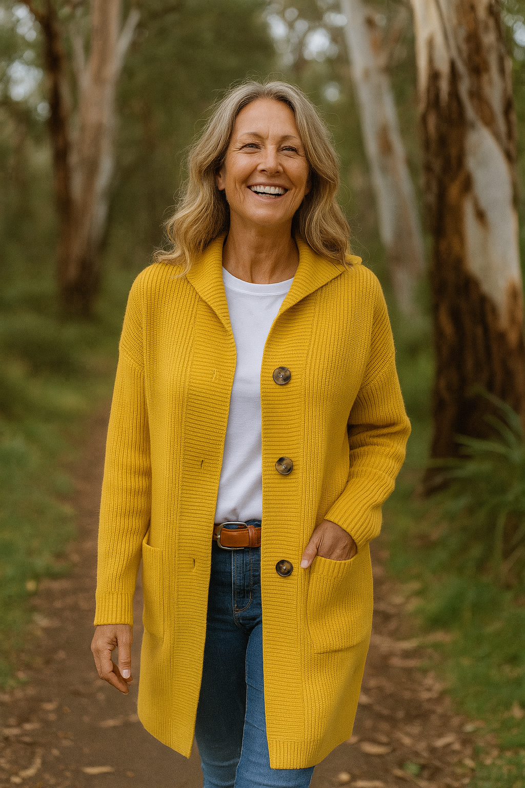 Delora | Langer Strick-Cardigan mit tiefen Taschen für alltägliche Eleganz
