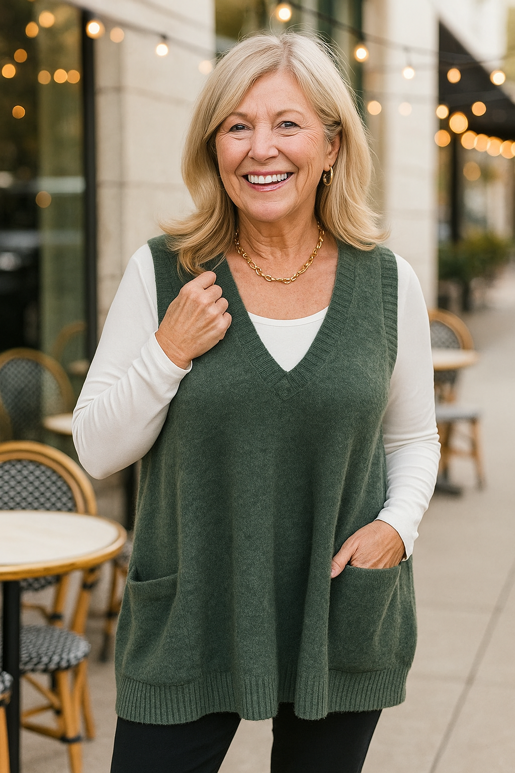 Everelle | CozyKnit Weste – Weiche Eleganz, mühelose Lagenlooks