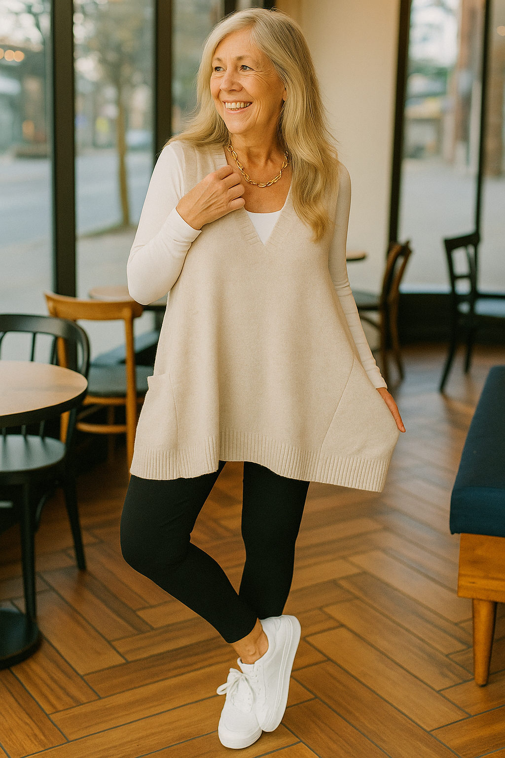 Everelle | CozyKnit Weste – Weiche Eleganz, mühelose Lagenlooks