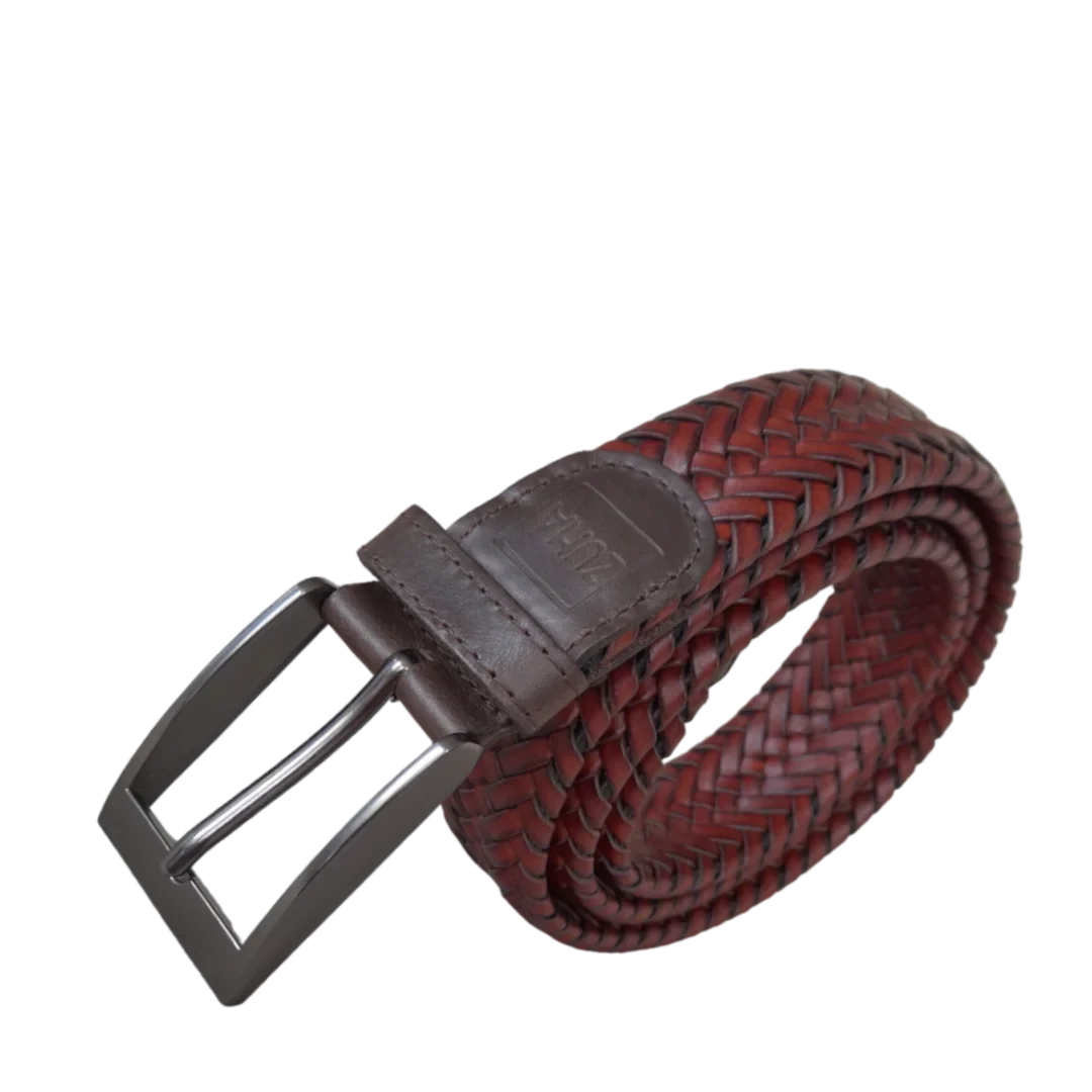 ZUHA Marken geflochtener Leder Gürtel für Männer