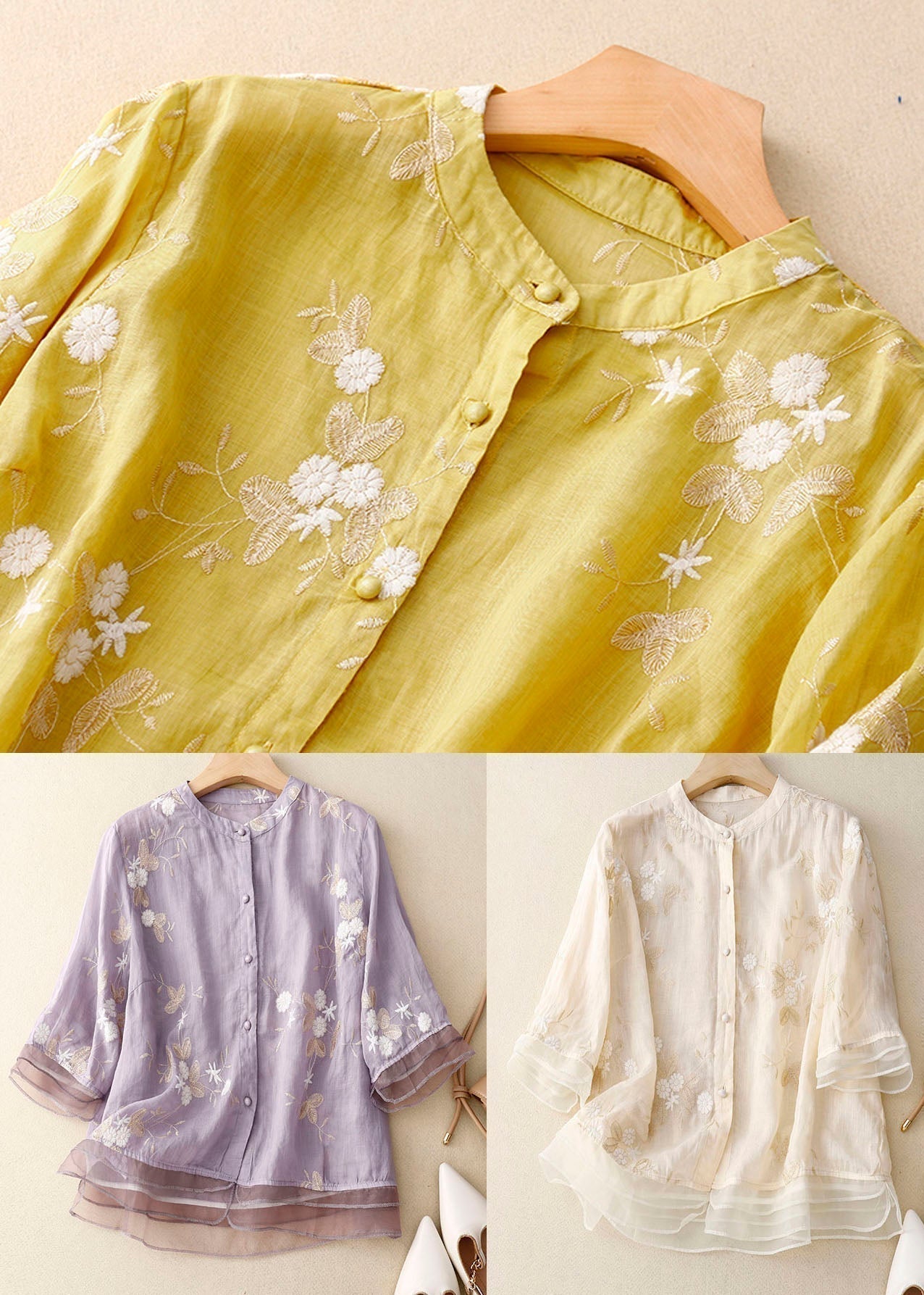 Kourtney™ | Schicke Bluse mit Stickereidetails