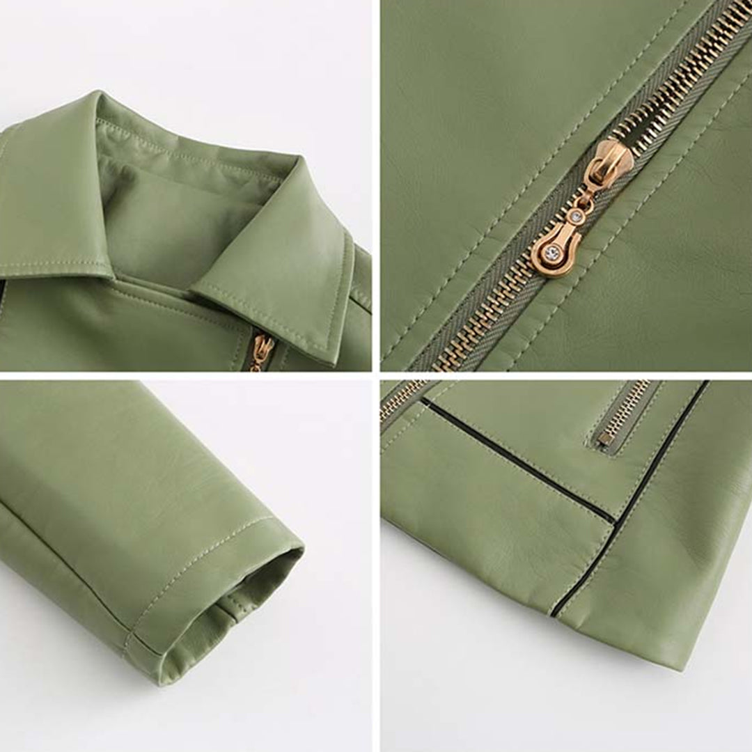 HANNIE - Stilvolle Leder Sommerjacke