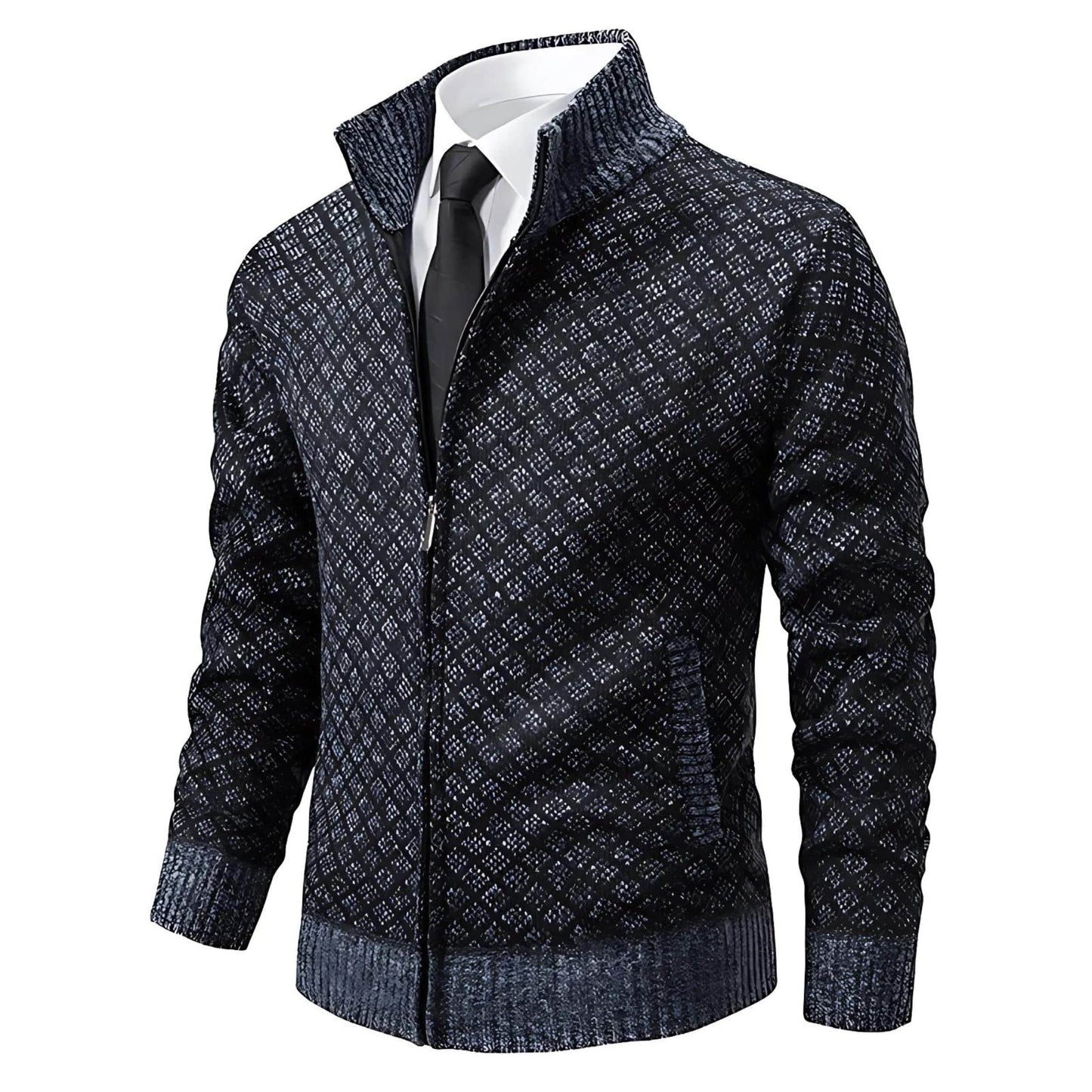 Windsor | Rautenstrick-Cardigan mit Reißverschluss