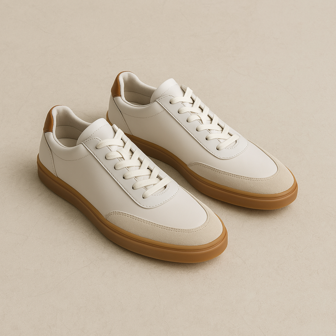 Elegante weiße Ledersneaker für Herren