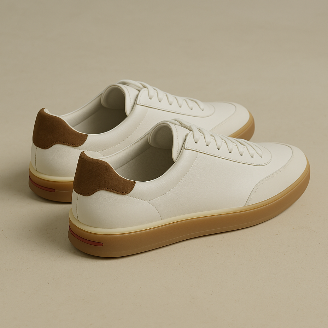 Elegante weiße Ledersneaker für Herren