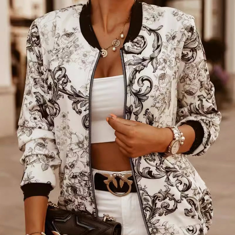 Elise Leroy Blumen Leichte Jacke