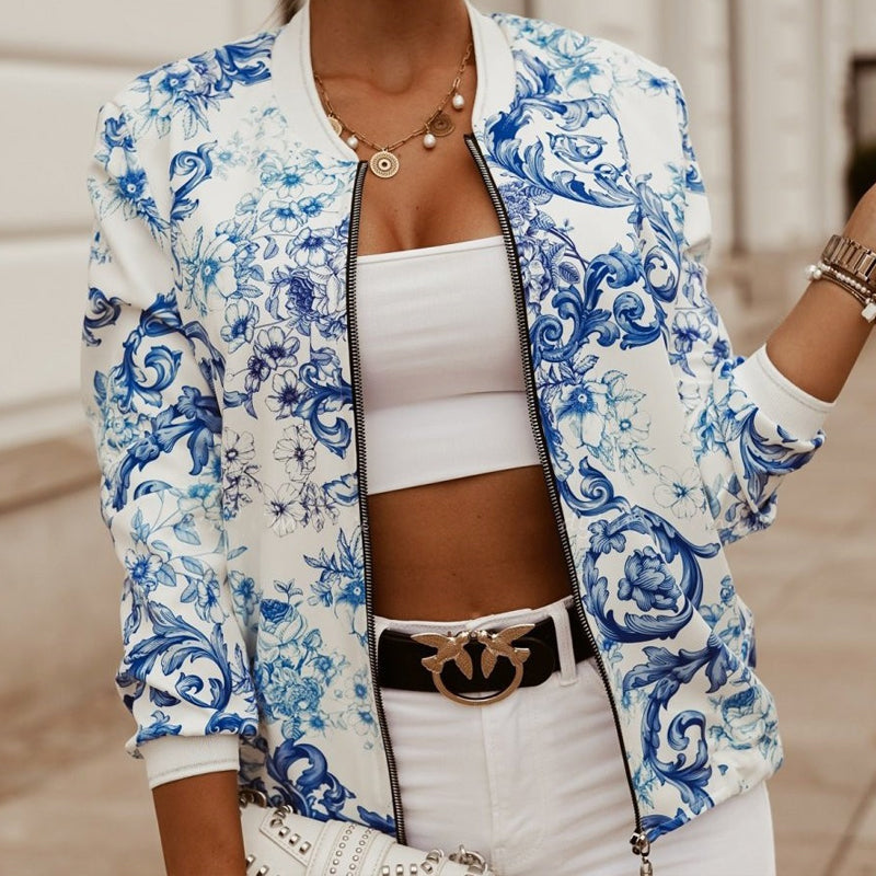 Elise Leroy Blumen Leichte Jacke