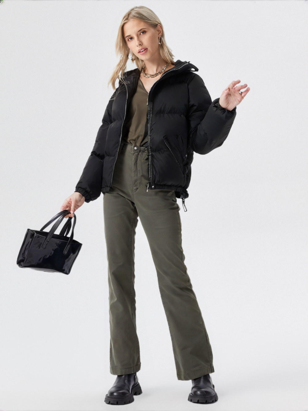 Anika | Gepolsterte Winterjacke mit Kapuze
