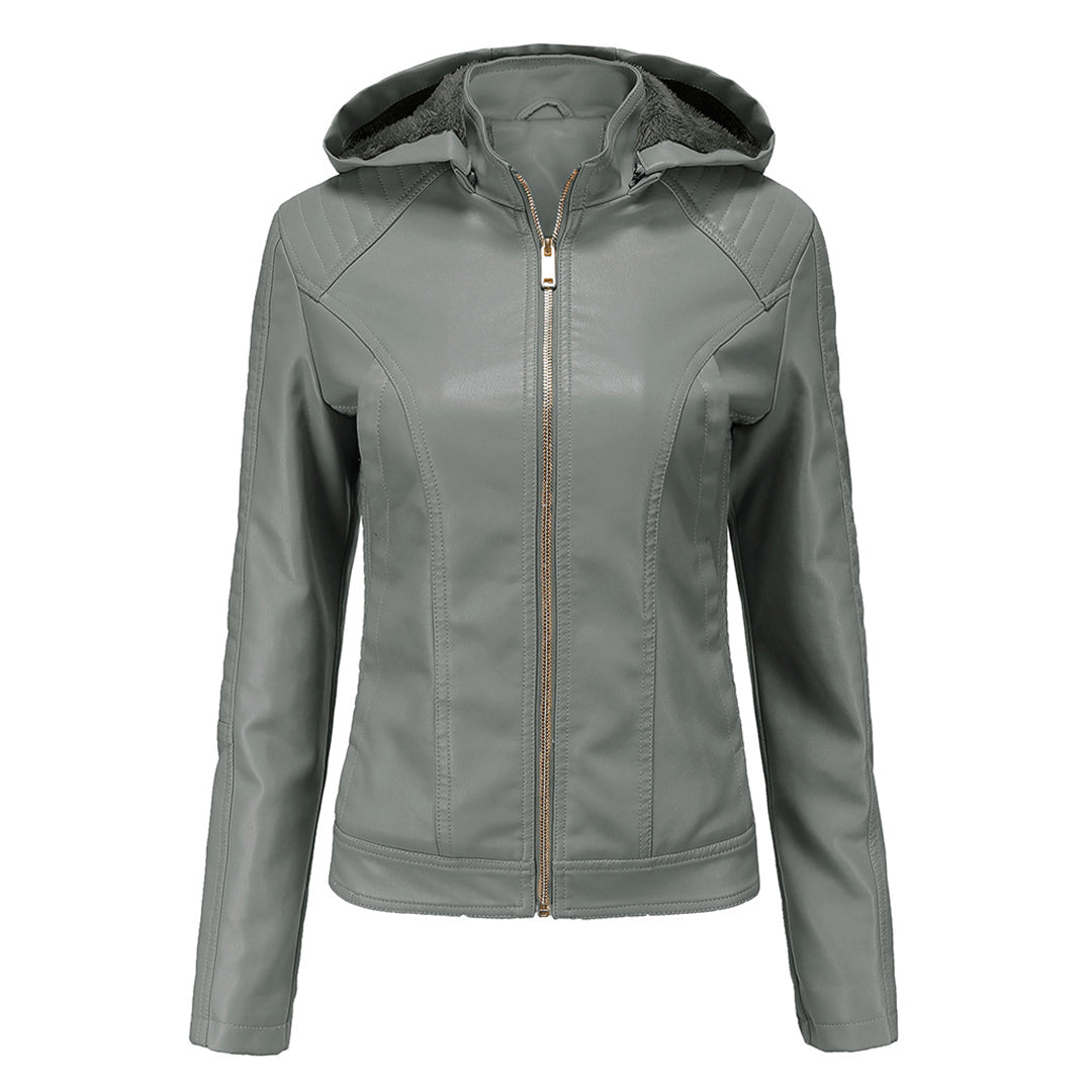 MIRJETE - Stilvolle Leder Sommerjacke