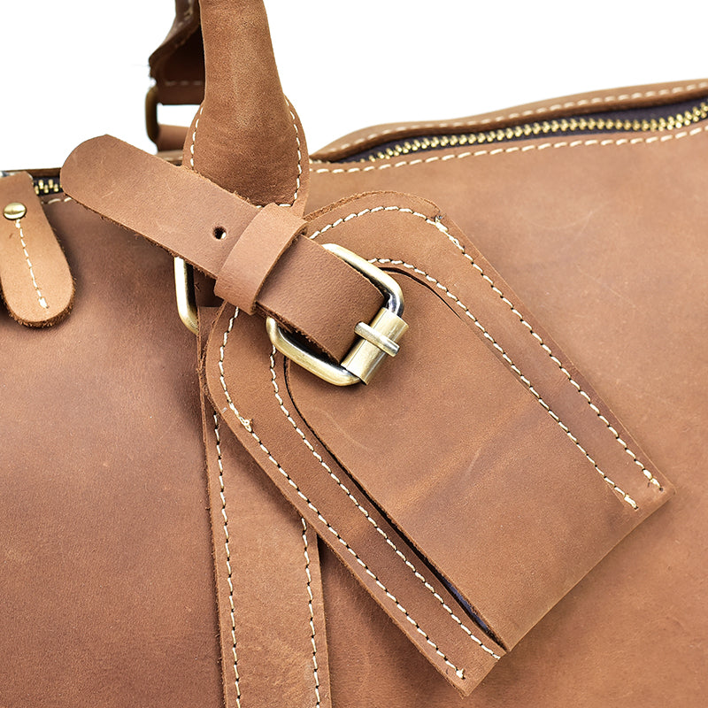 Herren Vintage Crazy Horse Leder Reisetasche