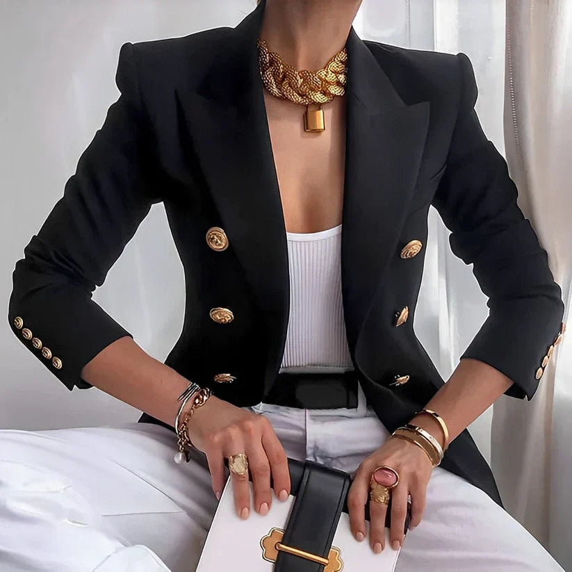 FLORA | Maßgeschneiderter Blazer mit goldenen Knöpfen