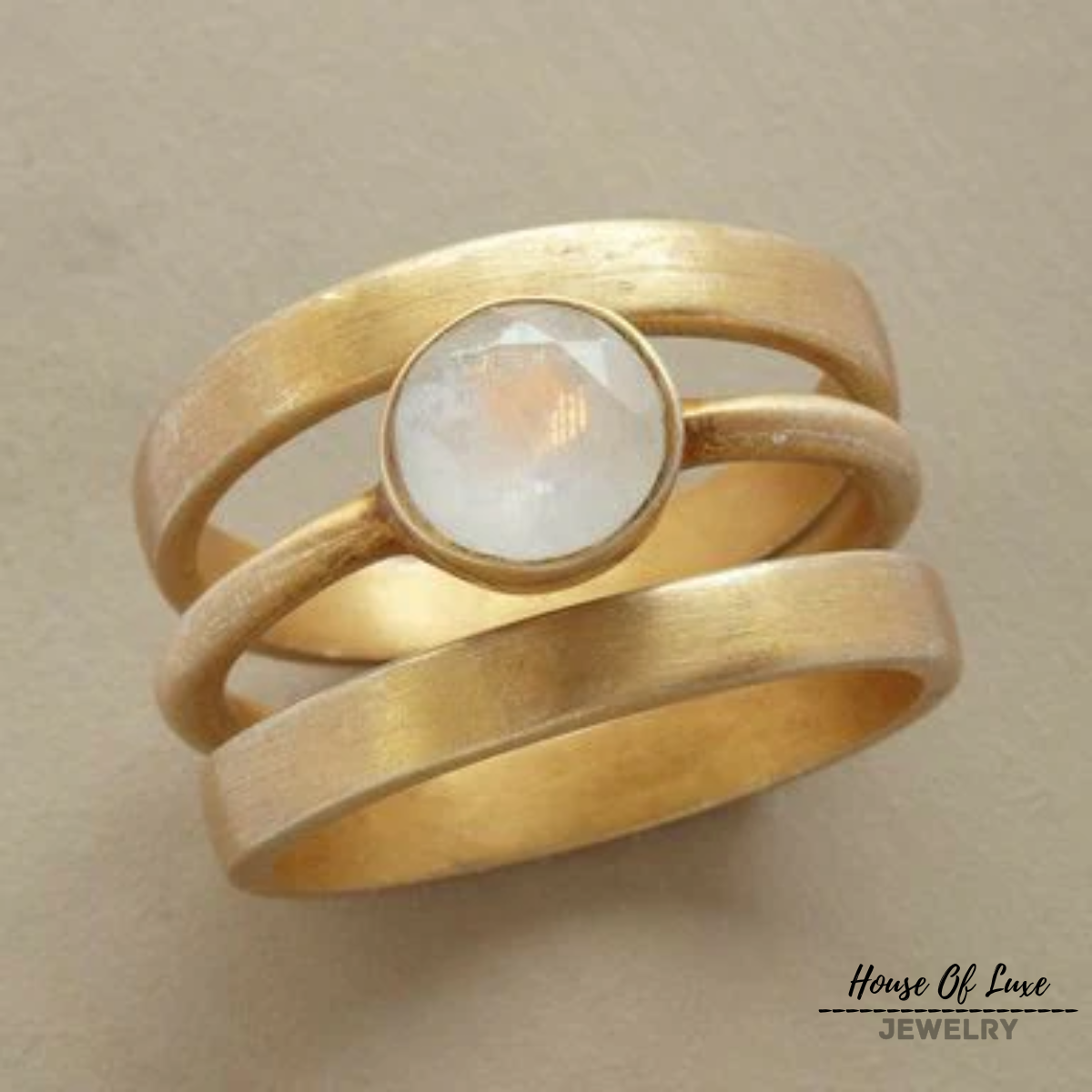 Vintage Gold Mondstein Ring