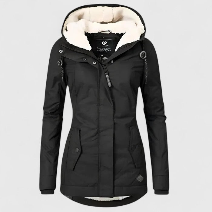 Rovena™ – Wasserdichte Winterjacke mit Kapuze