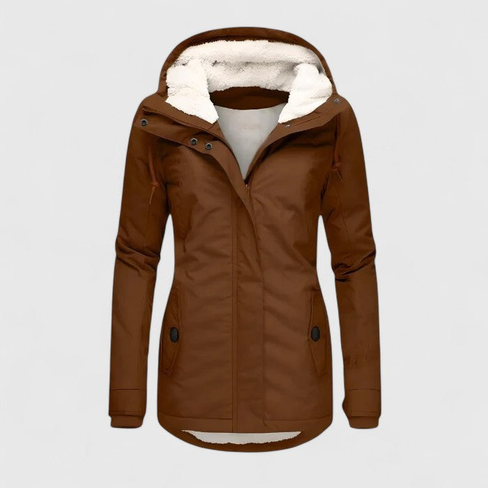Rovena™ – Wasserdichte Winterjacke mit Kapuze