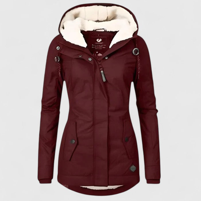 Rovena™ – Wasserdichte Winterjacke mit Kapuze