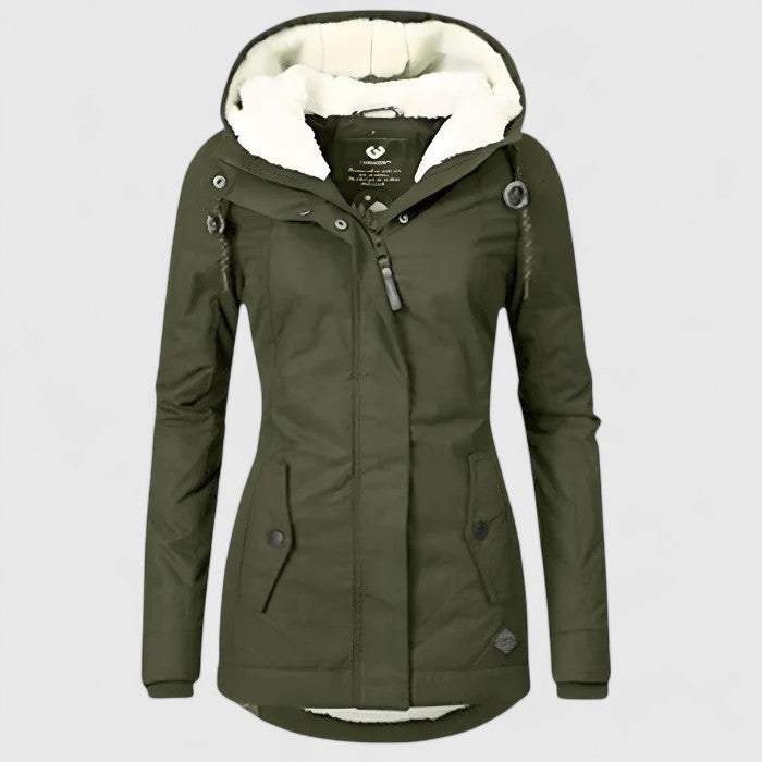 Rovena™ – Wasserdichte Winterjacke mit Kapuze