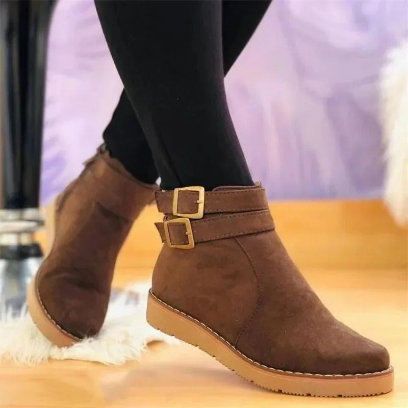 Noor – Damen-Stiefeletten mit Doppel-Schnalle