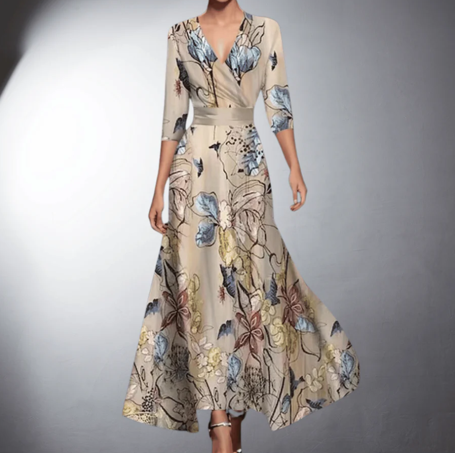 THARAH I KLASSISCHES GEBLÜMTES KLEID