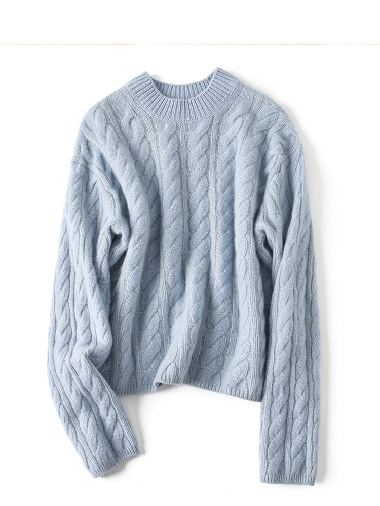 Isolde Bequeme-Pullover mit Zopfmuster