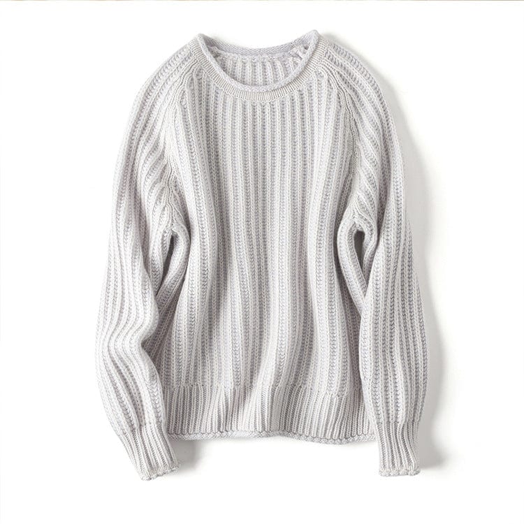 Serena Bequeme-Pullover mit lockerer Rippstruktur
