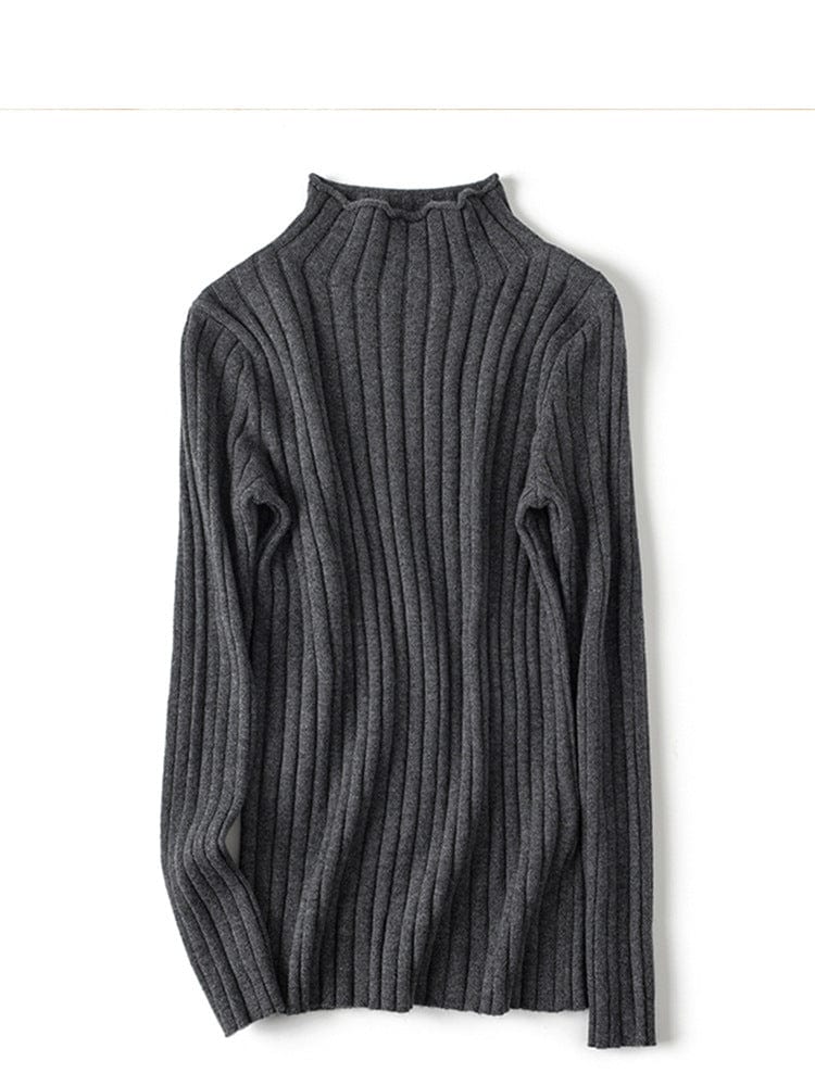 Livia Bequeme-Pullover mit geripptem Stehkragen