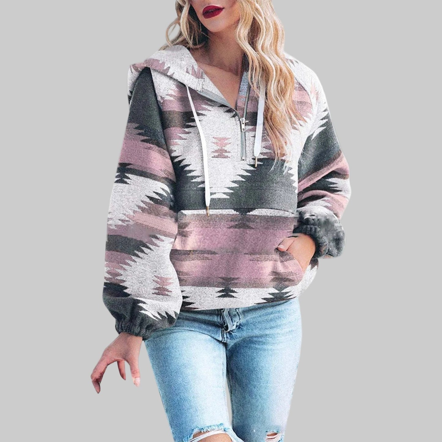 Sidse | Bequemer Oversized Zip-Up Hoodie mit langen Ärmeln