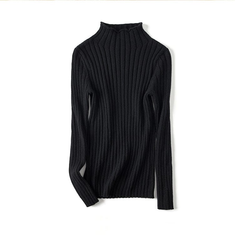 Livia Bequeme-Pullover mit geripptem Stehkragen
