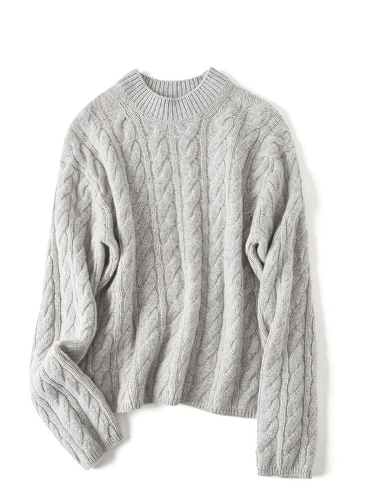 Isolde Bequeme-Pullover mit Zopfmuster
